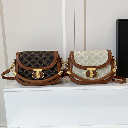 2025 Unique Niche Women's Saddle Bag - Simple Elegant Design - Adjustable Sophisticated Texture Shoulder Strap - Crossbody