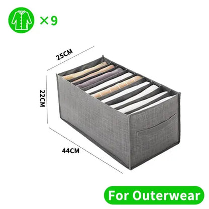 Organizador de ropa para armarios, pantalones, vaqueros, caja de almacenamiento, organizador de armario