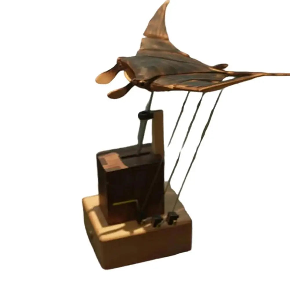WaveGlide™ – Handcrafted Wooden Manta Ray in Motion 🌊✨