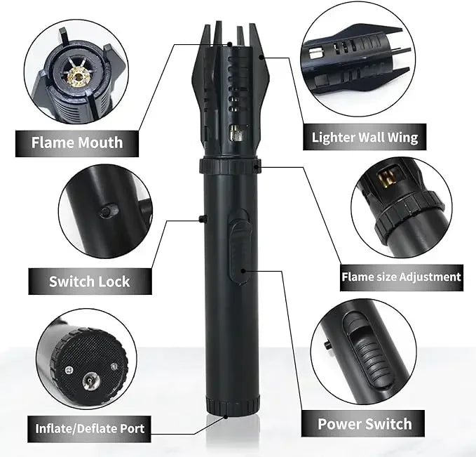 Turbo Torch Jet Gas Lighter High Firepower Windproof Spray Gun Kitchen Cooking Smoking Accessories Jewelry Welding Cigar Lighter Unusual lighters Store