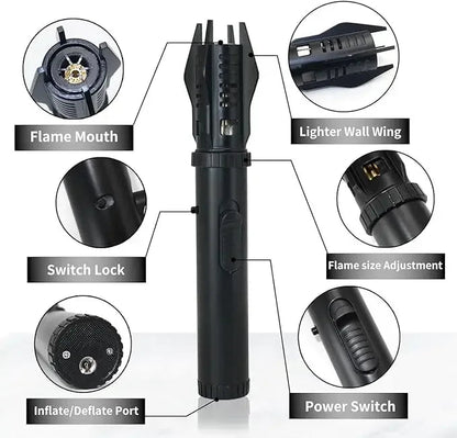 Turbo Torch Jet Gas Lighter High Firepower Windproof Spray Gun Kitchen Cooking Smoking Accessories Jewelry Welding Cigar Lighter Unusual lighters Store