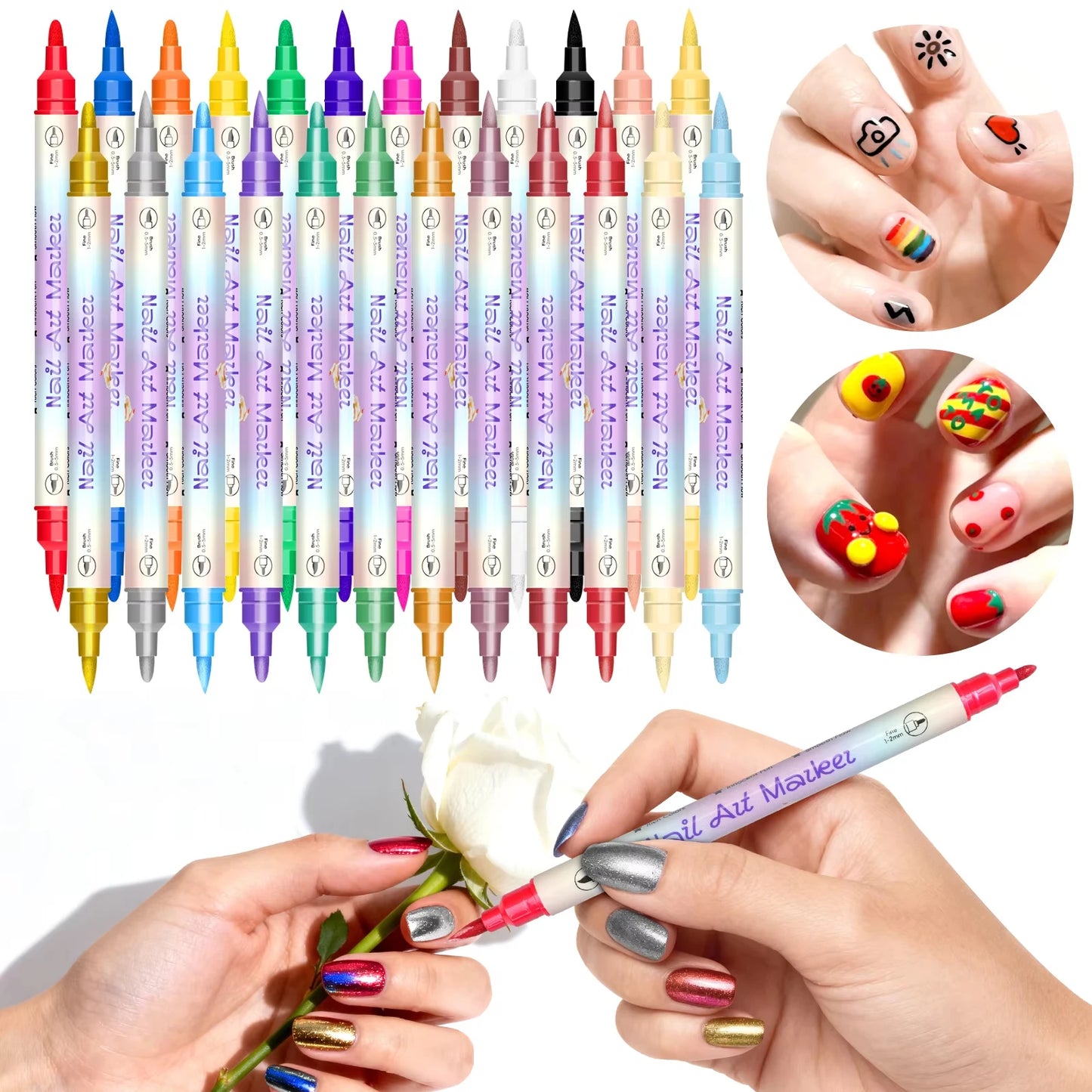 NailGlow Art Pens Create Stunning 3D Nail Designs for Pros