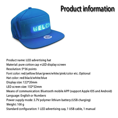 Glow-in-the-Dark LED Cap – Stand Out at Concerts & Parties!