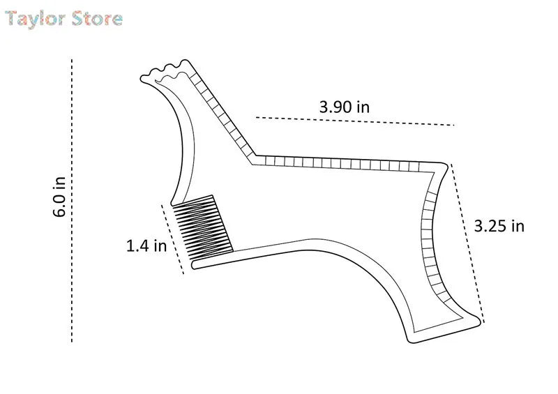 New 2025 Fashion Men Beard Shaping Styling Template Comb Men's Beards Combs Beauty Tool for Hair Beard Trim Templatesival