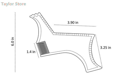 New 2025 Fashion Men Beard Shaping Styling Template Comb Men's Beards Combs Beauty Tool for Hair Beard Trim Templatesival