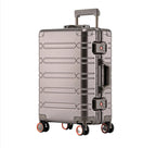 2024 New Large Capacity Durable Luggage Sets Aluminum Suitcase Women Girl Carry-On Boarding Travel 20/24/29 Big Save Store