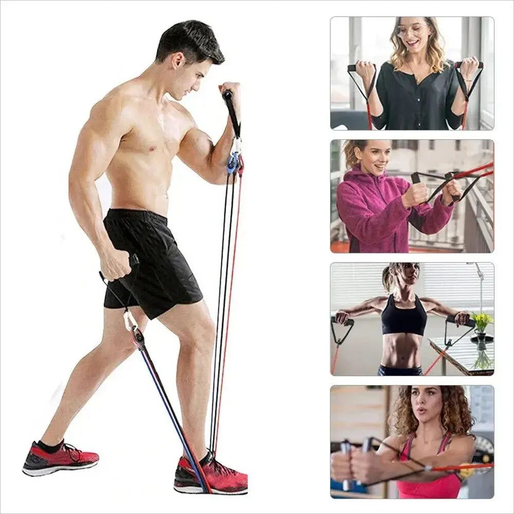11pcs/Set Pull Rope, Resistance Bands, Portable Fitness Equipment,