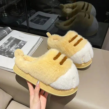 New arrival cat foot slippers women cushiony indoor outdoor shoes
