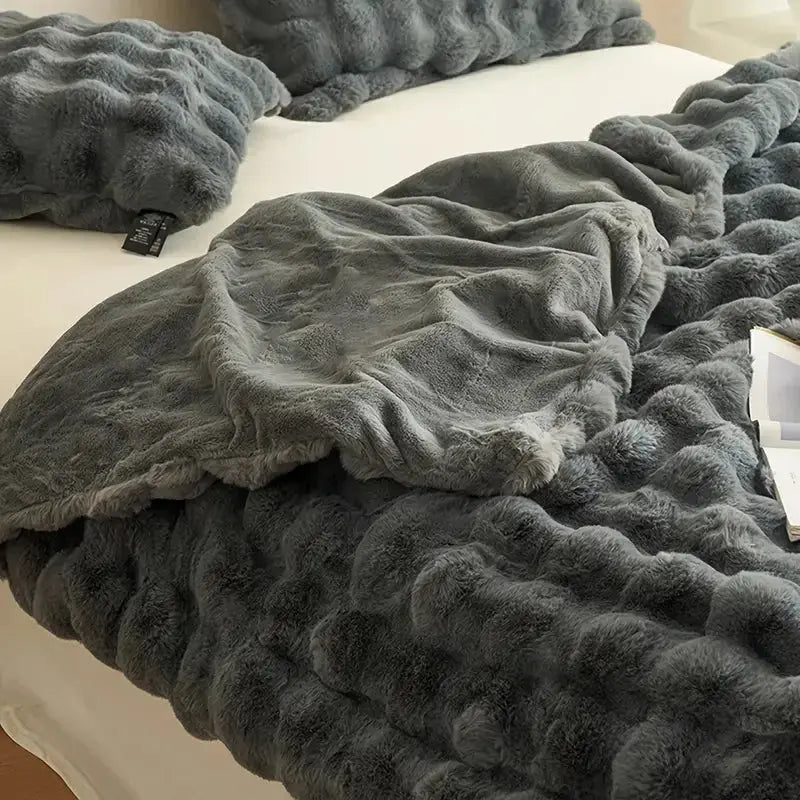 Artificial Rabbit Plush Autumn Warm Bed Blanket Plush Soft Sofa Throw AliExpress