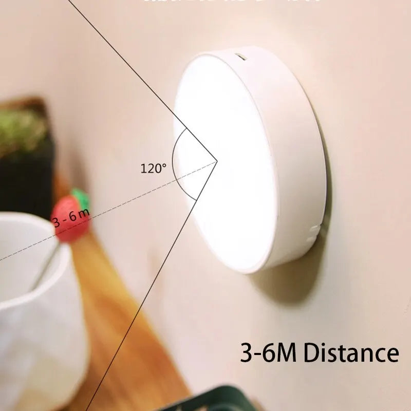 LED Smart Human Body Sensor Night Lamp Emergency Automatic Lighting USB Charging Wireless Magentic Suction Use Night Light ggbingo Official Store