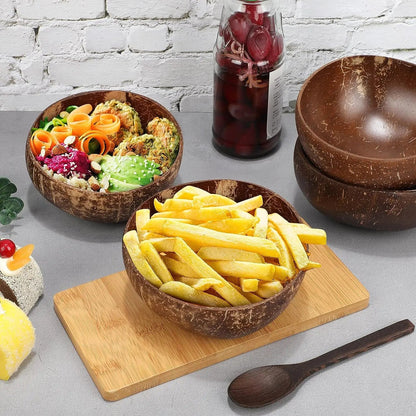 Natural Coconut Shell Bowls TTkewyy Store