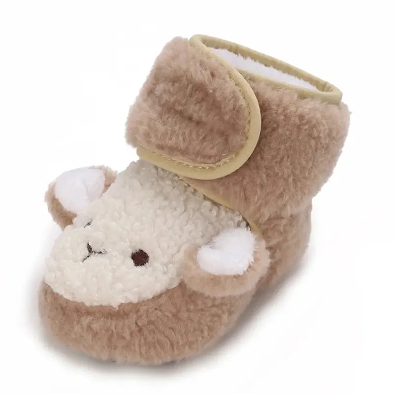 Arrival Baby Animals Cartoon Pattern Toddler Cotton Shoes Chocolate Lily