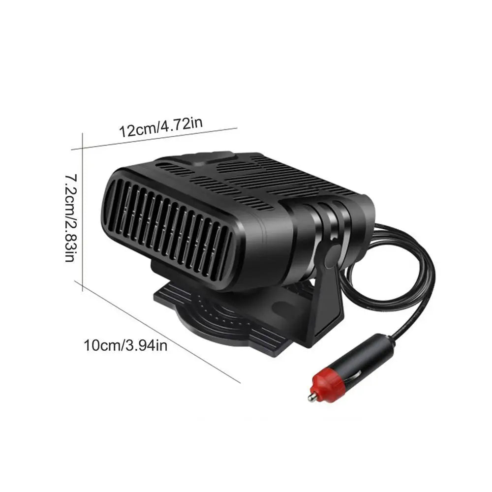 2 In1 Portable Car Heater Heater Demister 360 Degree Rotation Car Windshield Fast Heating Defrost 120W/200W Auto Interior Heater