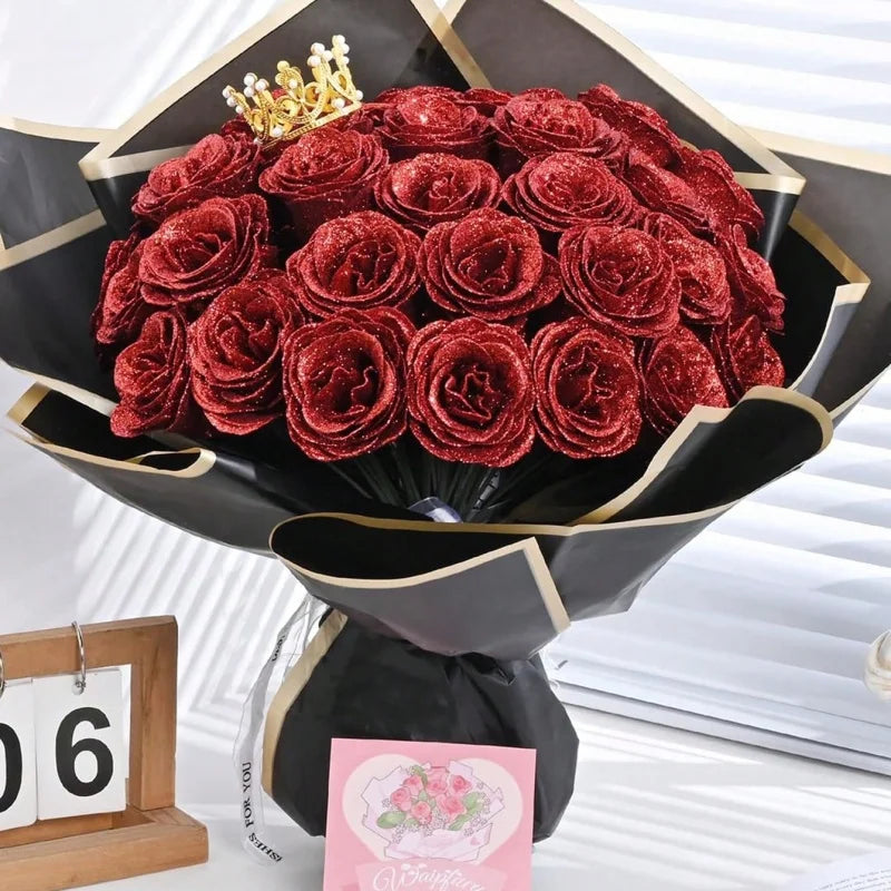 SparkleFocus™ Eternal Glitter Rose Bouquet 🌹✨