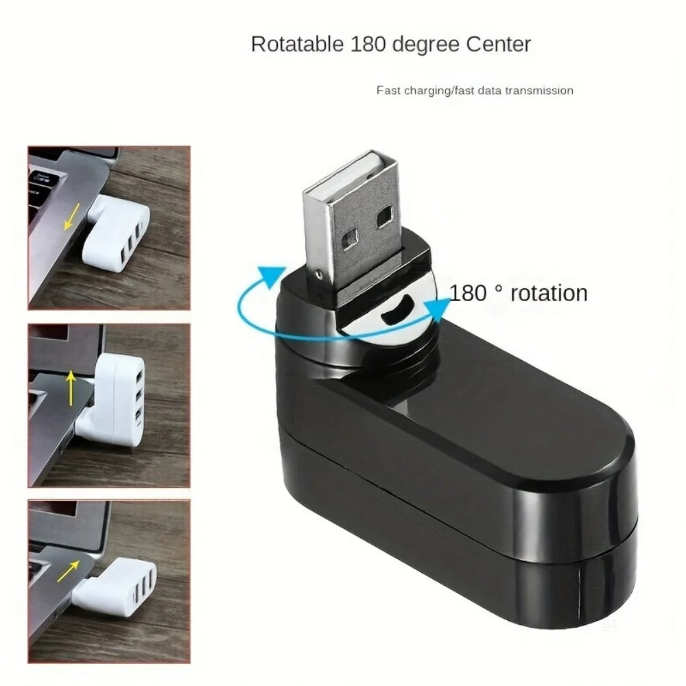 Connect Easy: 4-in-1 Rotatable USB Hub