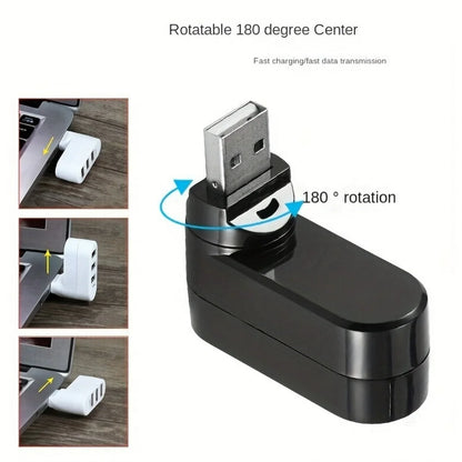 Connect Easy: 4-in-1 Rotatable USB Hub
