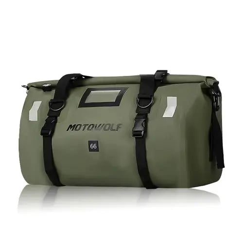 Bolsa Seca Impermeable para Moto con Reflectores, Bolsa de Viaje Duffle Trasera Esquí