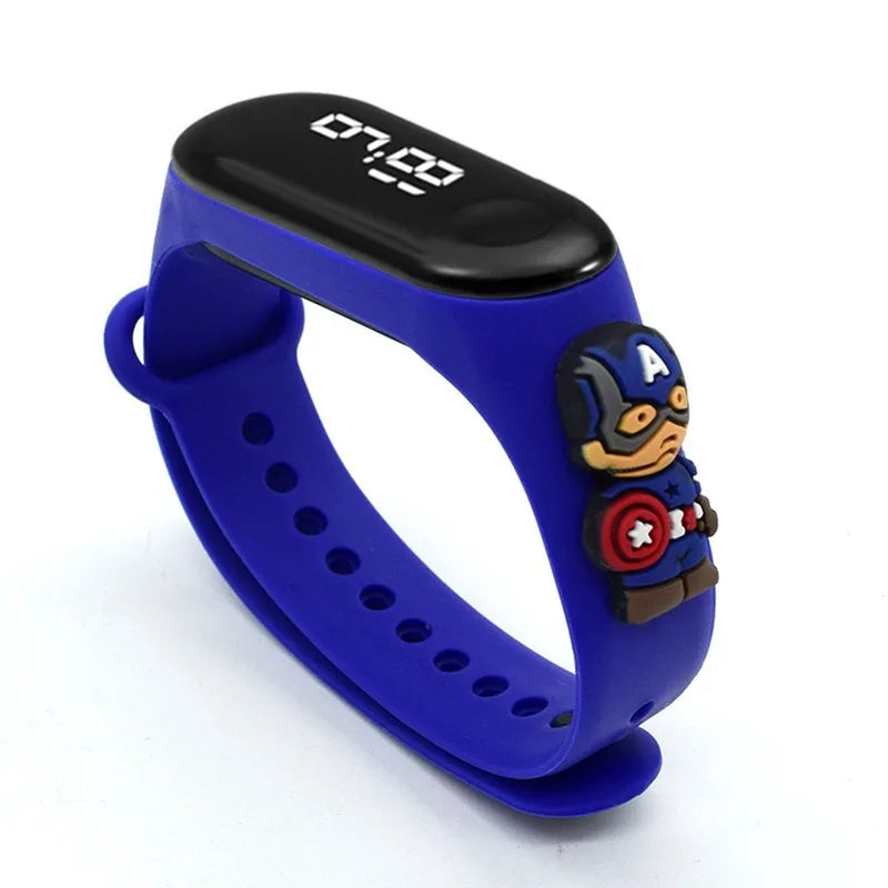 Marvel Spider-Man Children's Cartoon Fashion Watches Stitch Iron Man Electronic Digital LED Display Waterproof Holiday Gift Kids Shop1104298432 Store