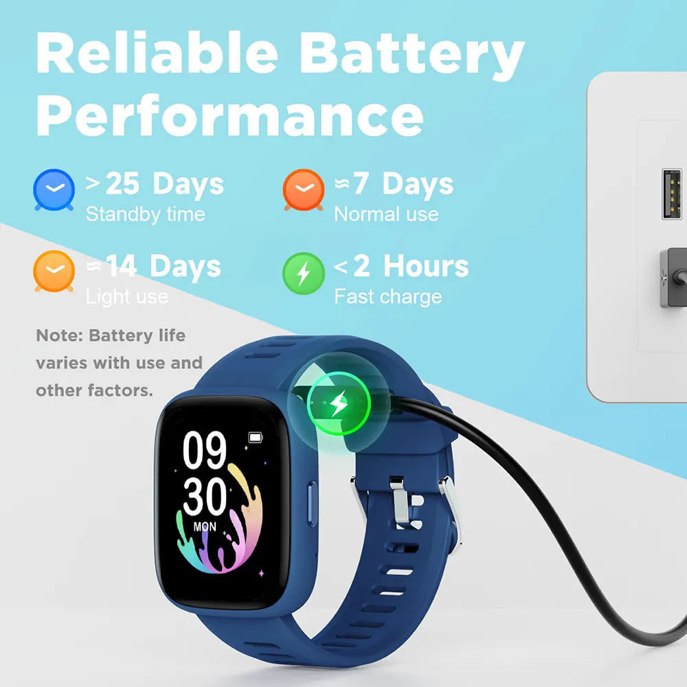 BIGGERFIVE Smart Watch for Kids No APP No Phone Needed, 1.8" Fitness Tracker Watch Pedometer, Heart Rate, Sleep Monitor, IP68 Wa TOOBUR Store