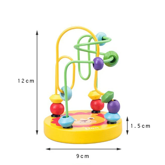 Montessori Wooden Roller Coaster Bead Maze for Toddlers Laime Store