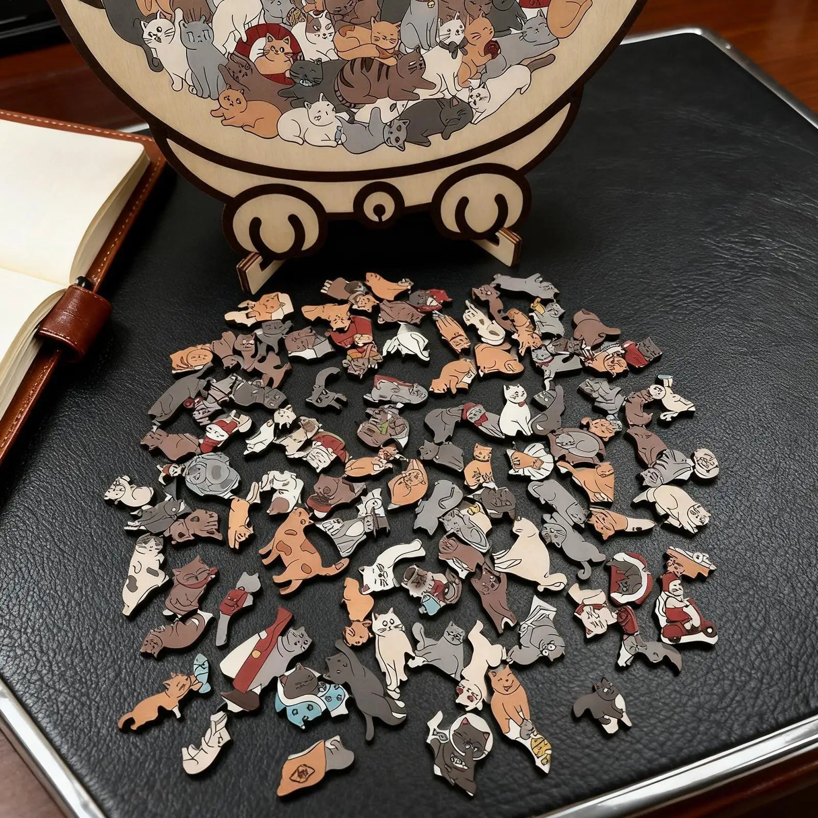SereniCat™ 135-Piece Wood Puzzle 😺🌈