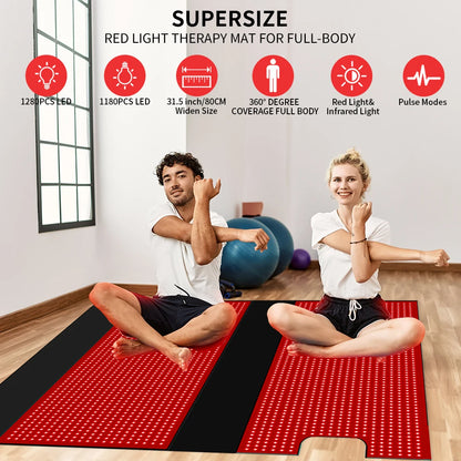 71" Red Light Sleeping Bag Full Body Relax Led Red Light Blanket Whole Body Led Infrared Sleeping Bag Red Light Mat for Home Use