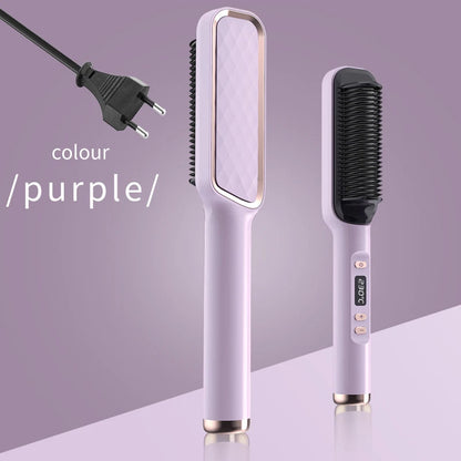 Electric Hot Comb Multifunctional Straight Hair Straightener Comb Negative Ion Anti-Scalding Styling Tool Straightening Brush Stone's Store