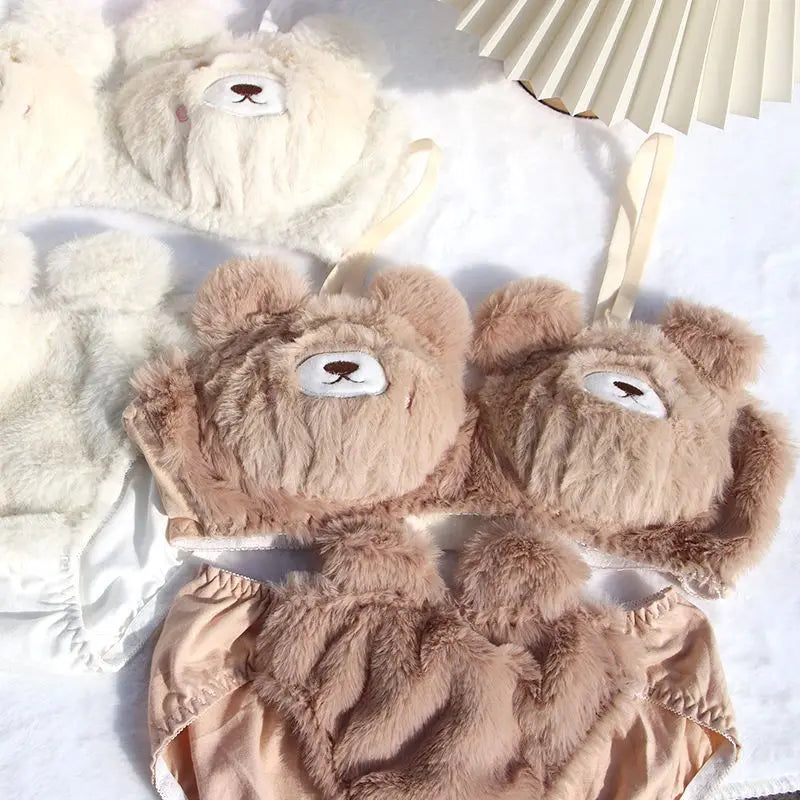 Japanese Girls Cute Lingerie For Women Cartoon Bear Students Plush AliExpress
