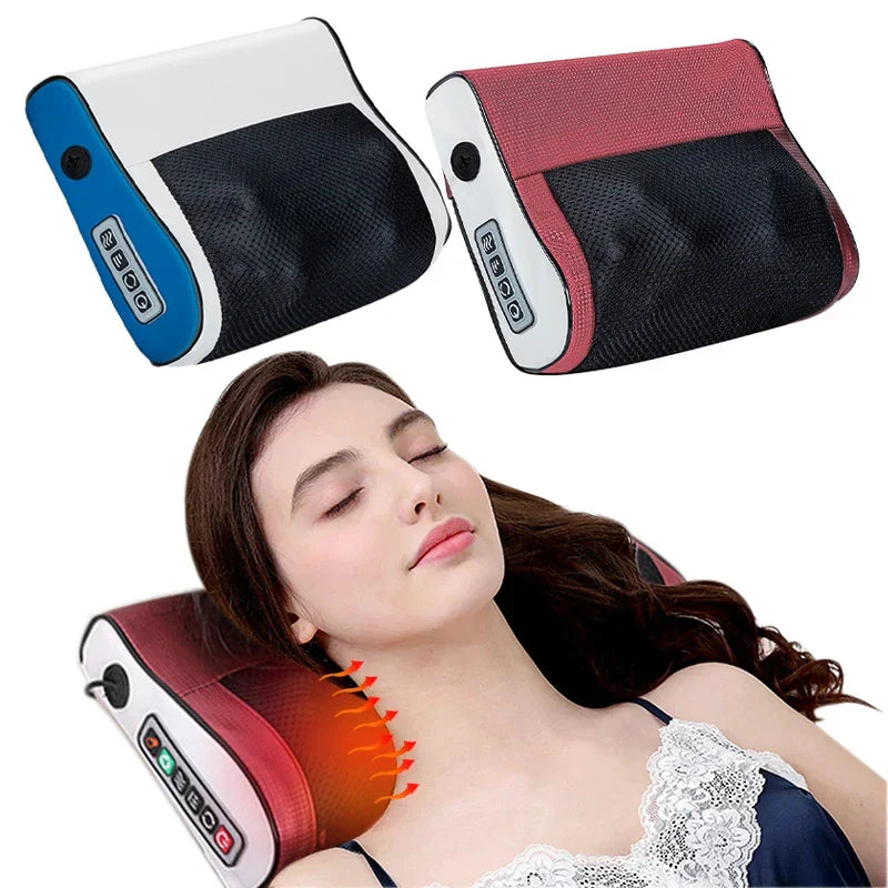 Masajeador multifuncional de cuello y hombros, herramienta de amasado para cuello y espalda de uso doméstico con múltiples ajustes de masaje de compresión caliente