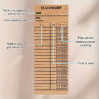 20/50 PCS Reading List Bookmark, 3 x 8 Inch Personal Library Cards, Reading Log Bookmark, Perfect Gift for Reading Lovers
