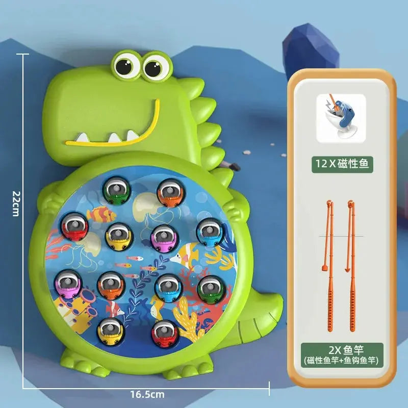 Dinosaur Simple Magnetic Fishing Toys Play Rod Game Toys for Children Baby Montessori with Rod Kids Educational Rotating Gift Sweet Kids Store