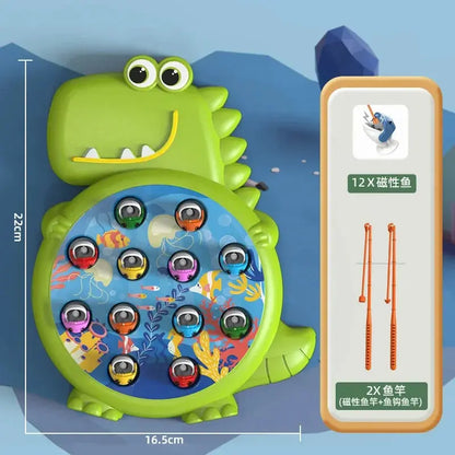 Dinosaur Simple Magnetic Fishing Toys Play Rod Game Toys for Children Baby Montessori with Rod Kids Educational Rotating Gift Sweet Kids Store