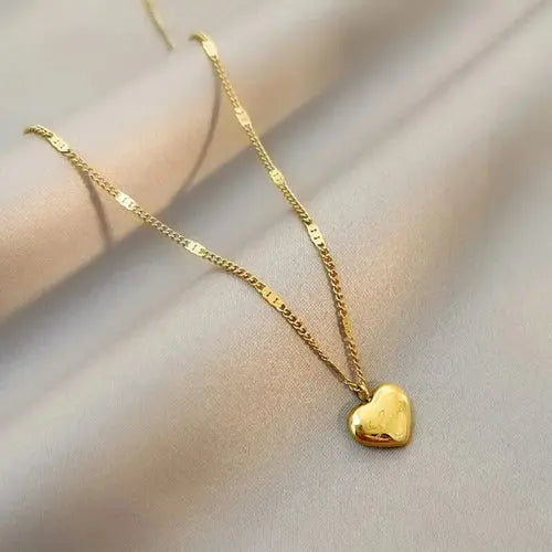316L Stainless Steel Love Jewelry - Gold Peach Heart Engraved