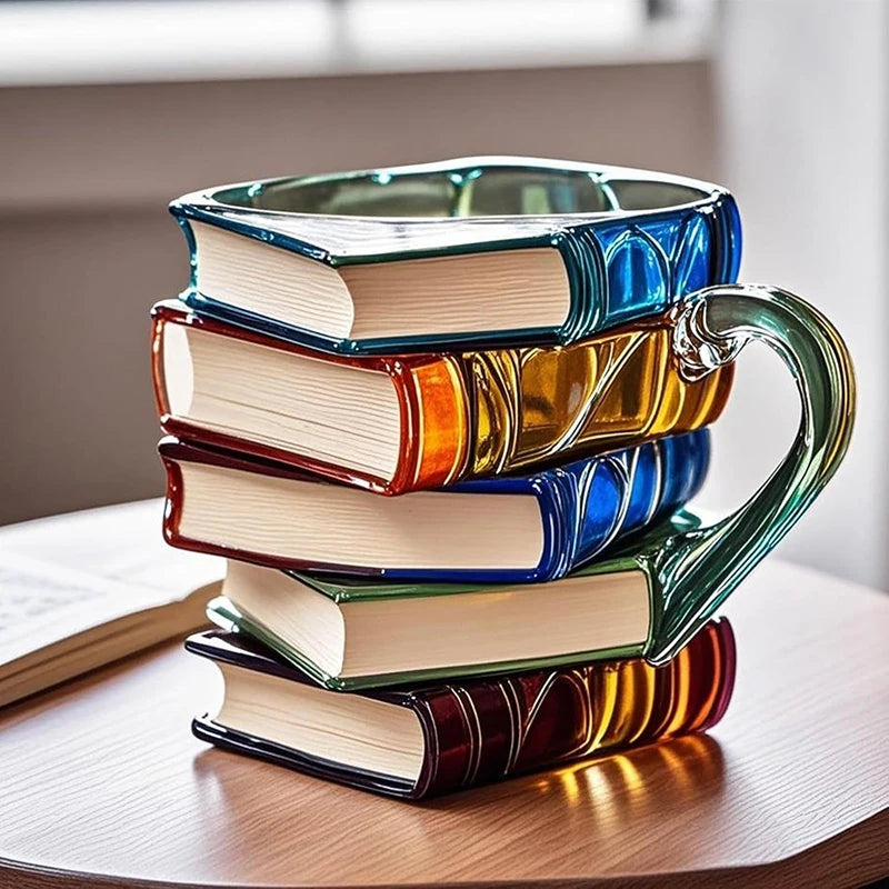 BookBrew™ 3D Stacked Books Mug 📚☕