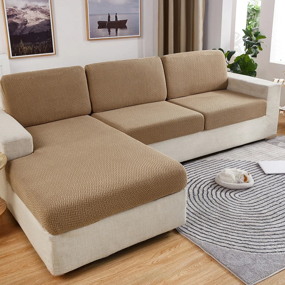 Premium Stretch Velvet Sofa Cover – Washable, Non-Slip, Pet & Kid Friendly