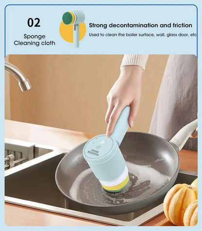 Electric Spin Scrubber, Bathroom Cordless Cleaning Brush Power Scrubber with 5 Replaceable Brush Heads, Electric Cleaning Brush Stone's Store