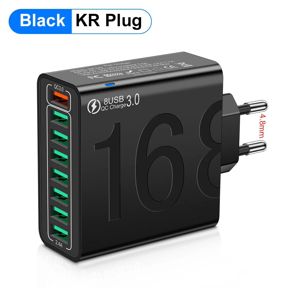 ChargeCore™ 8-Port Hub ⚡ — Fast Power for All Devices