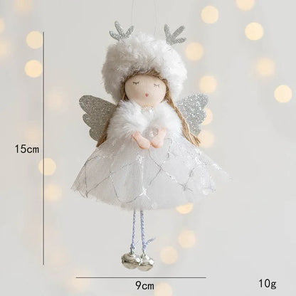 Girl With Plush Deer Antlers Christmas Tree Ornament Shop1104342847 Store