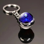 12 Constellation Keychain with Luminous Time Stone Pendant - Creative Fashion Accessory Gift Shop1103314747 Store