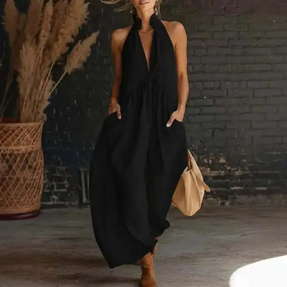 BreezeFlow Maxi Dress Loose Fit With Pockets For All Day Comfort