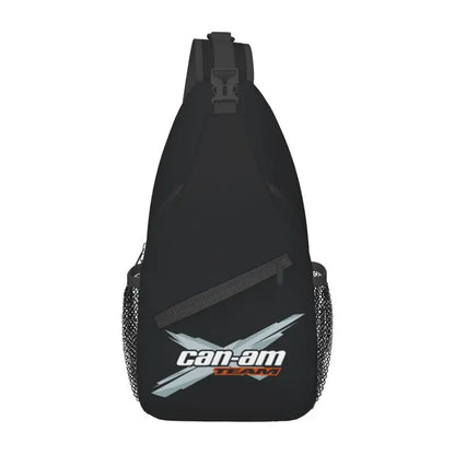 Red & Black Chest Crossbody Bag, Durable with Adjustable Strap and High Storage Capacity