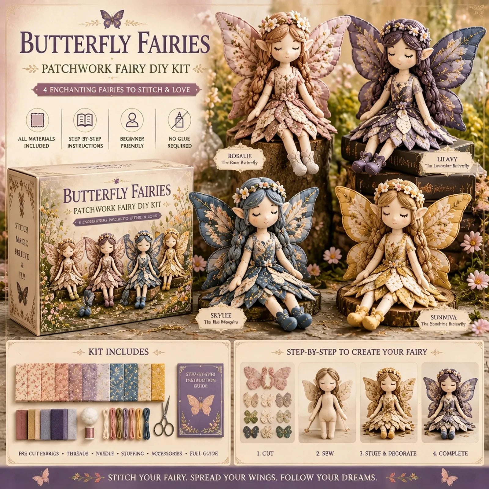 FairyStitch™ DIY Kit 🧚✨ — Create Magical Patchwork Art