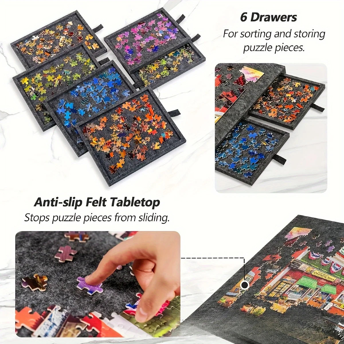 PuzzleNest™ Tilting Board 🧩 — Portable Play with Smart Storage