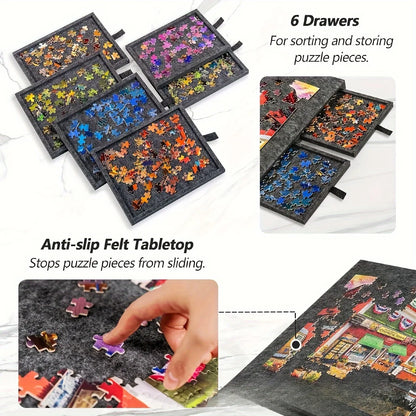 PuzzleNest™ Tilting Board 🧩 — Portable Play with Smart Storage