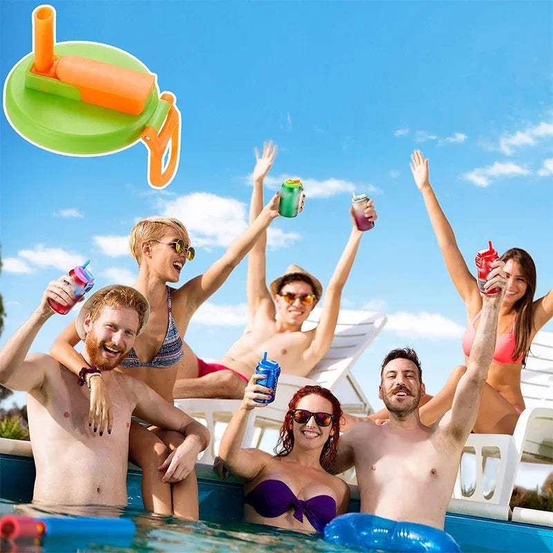 Reusable Silicone Straws with Soda Can Lids - Travel-Friendly, Eco-Friendly AliExpress