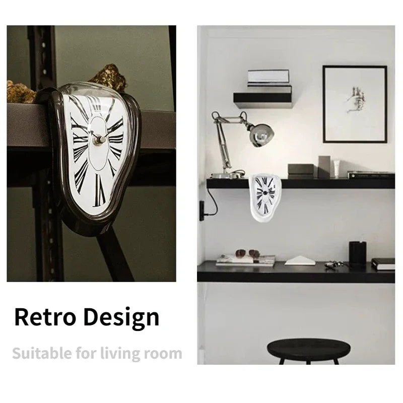 Surreal Melting Clock Silent Melted Wall Clock Salvador Dali Style Wall Watch for Decorative Home Office Shelf Desk Table Gift Shop1102673948 Store
