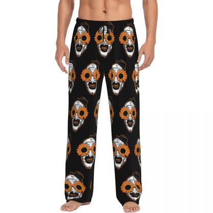Custom Printed Horror T-Terrifiers Film Essential Pajama Pants Men Sleep Sleepwear Bottoms with Pockets