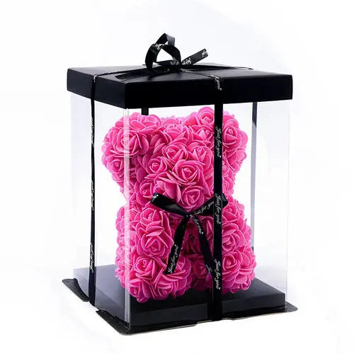 1pc 20cm Rose Bear Artificial Foam Flowers Bear Romantic Creative
