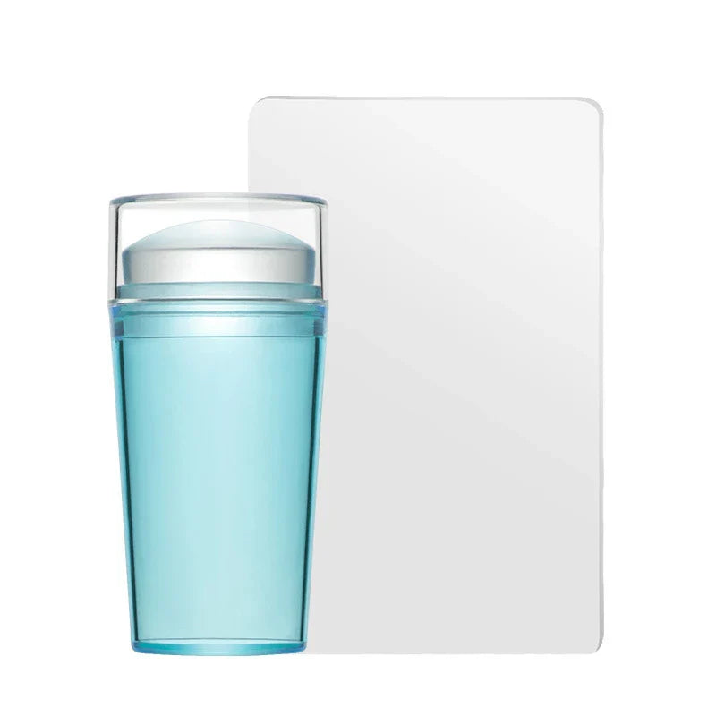 Jelly Silicone Transparent Nail Stamper Set with Scraper Stone's Store