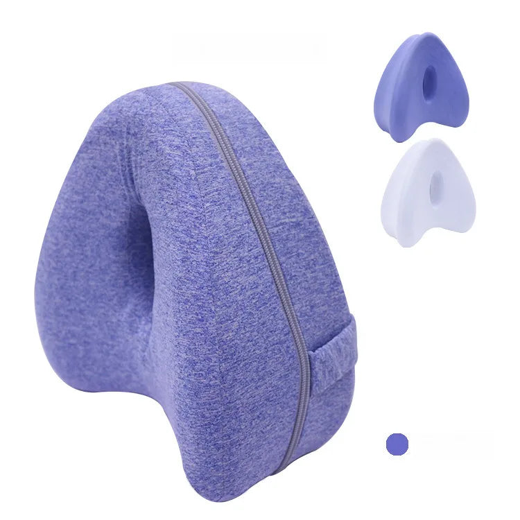 Almohada en forma de corazón para piernas, almohada para piernas de espuma viscoelástica de rebote lento, almohada para piernas con pellizco, almohada para piernas en forma de corazón